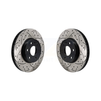 Front Coated Drill Slot Disc Brake Rotors Pair For 2021-2022 Chevrolet Colorado GMC Canyon KD-100685