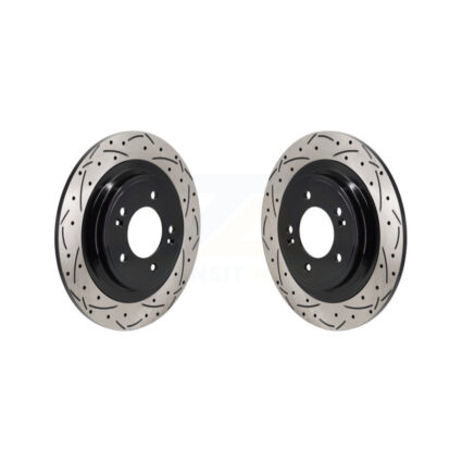 Rear Coated Drilled Slotted Disc Brake Rotors Pair For Hyundai Tucson Kia Sportage KD-100738