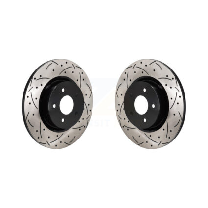 Rear Drill Slot Brake Rotors Pair For Mitsubishi Outlander Nissan Pathfinder INFINITI QX60 KD-100739