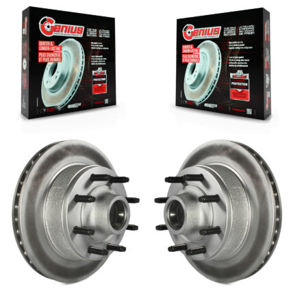 Front Coat Brake Rotor Hub Pair For Ford E-350 Super Duty E-250 Econoline Club Wagon E-150 KG-100004