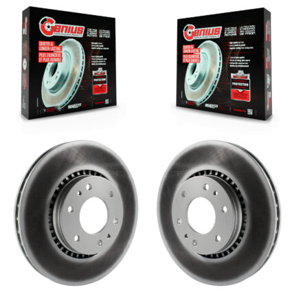 Front Coated Brake Rotor Pair For Chevrolet GMC Trailblazer Envoy XL EXT SSR Buick Rainier KG-100023