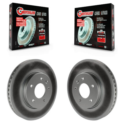 Front Coated Brake Rotor Pair For Chevrolet Equinox Pontiac Torrent Saturn Vue Suzuki XL-7 KG-100046