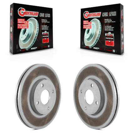 Front Coated Disc Brake Rotors Pair For 2005-2007 Ford Focus KG-100086