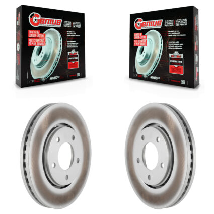 Front Coated Disc Brake Rotor Pair For Dodge Caravan Grand Chrysler Town & Country Voyager KG-100121