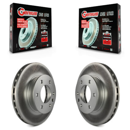 Front Coated Brake Rotors Pair For Mercedes-Benz Sprinter 2500 3500 Dodge 4500 3500XD 1500 KG-100137
