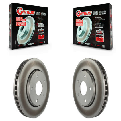 Front Coated Brake Rotors Pair For Dodge Grand Caravan Journey Chrysler Town & Country Ram KG-100138