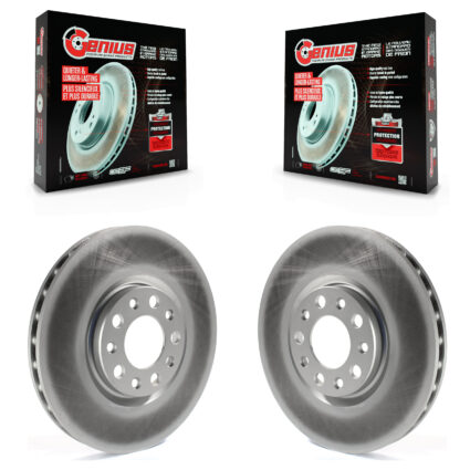 Front Coated Brake Rotors Pair For Jeep Compass Chrysler 200 Dodge Dart Renegade Fiat 500X KG-100146
