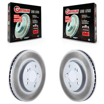 Front Coated Disc Brake Rotors Pair For 2005-2010 Honda Odyssey KG-100216