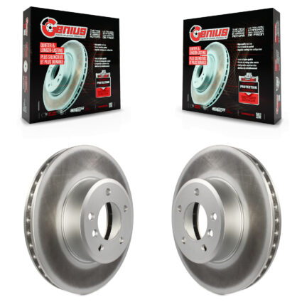Front Coated Brake Rotors Pair For BMW 530i 530xi 528i xDrive 525i 535i 535xi 528xi 525xi KG-100243