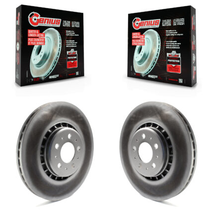 Front Coat Disc Brake Rotors Pair For 2003-2014 Volvo XC90 With 336mm Diameter Rotor KG-100245