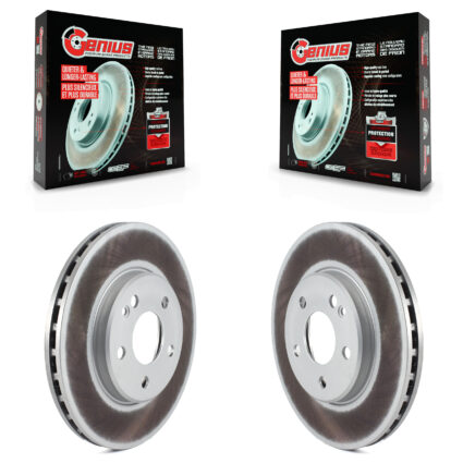 Front Coated Disc Brake Rotors Pair For 2006-2011 Mercedes-Benz B200 KG-100299