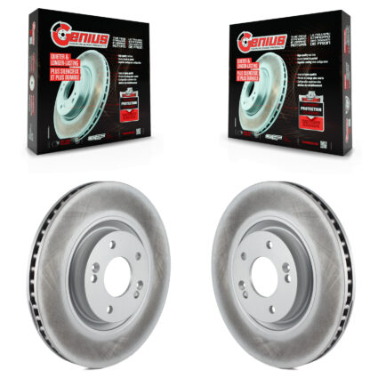 Front Coated Brake Rotors Pair For Hyundai Kia Tucson Sportage Optima Sonata Cadenza Nexo KG-100330