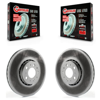 Front Coat Disc Brake Rotors Pair For 2003-2014 Volvo XC90 With 328mm Diameter Rotor KG-100351