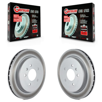 Rear Coated Disc Brake Rotors Pair For Cadillac CTS STS Seville KG-100390