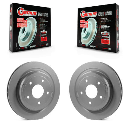 Rear Coated Disc Brake Rotors Pair For Chevrolet Corvette Cadillac XLR KG-100393