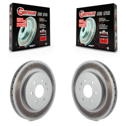 Rear Coated Disc Brake Rotors Pair For 2004-2009 Cadillac SRX KG-100394