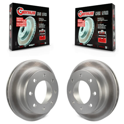 Rear Coated Disc Brake Rotors Pair For GMC Chevrolet Savana 3500 2500 Express KG-100398