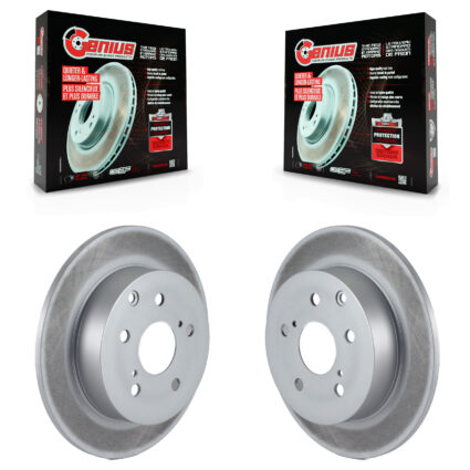 Rear Coated Disc Brake Rotors Pair For Toyota Matrix Pontiac Vibe KG-100408