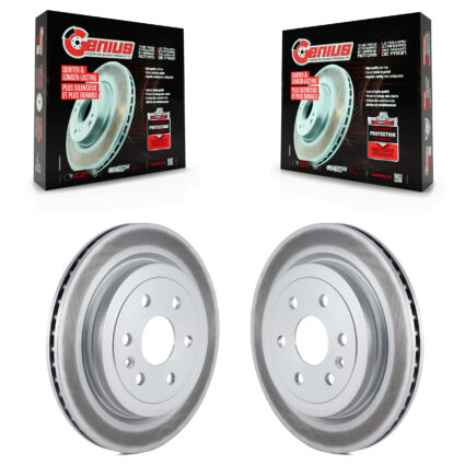 Rear Coated Disc Brake Rotors Pair For Cadillac SRX Saab 9-4X KG-100411