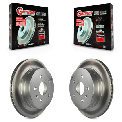 Rear Coated Disc Brake Rotors Pair For 2010-2017 Chevrolet Equinox GMC Terrain KG-100412