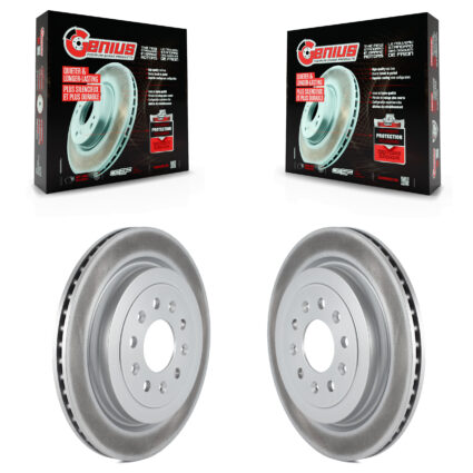 Rear Coated Disc Brake Rotors Pair For Cadillac ATS KG-100419