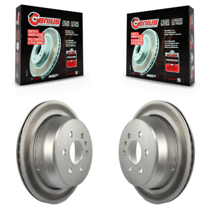 Rear Coated Disc Brake Rotors Pair For 2015-2020 Chevrolet Colorado GMC Canyon KG-100421