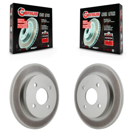 Rear Coated Disc Brake Rotors Pair For Ford Focus Fiesta KG-100431