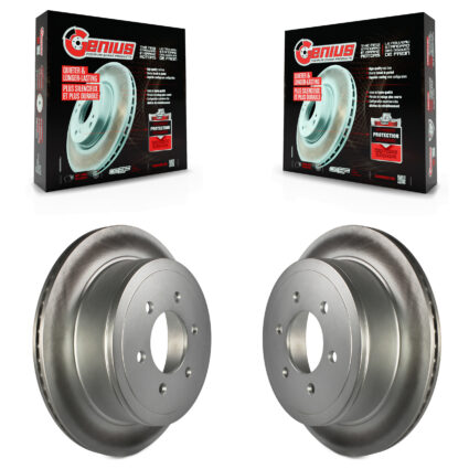 Rear Coated Disc Brake Rotors Pair For Ford F-150 Lincoln Mark LT KG-100436