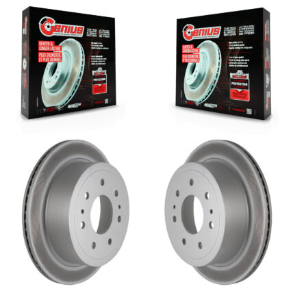 Rear Coated Disc Brake Rotors Pair For Ford F-150 Lincoln Mark LT KG-100437