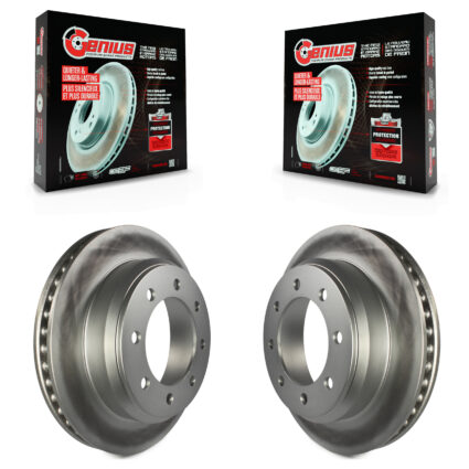 Rear Coated Disc Brake Rotors Pair For Ford E-350 Super Duty E-250 E-150 Econoline KG-100446