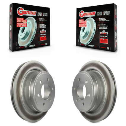 Rear Coated Disc Brake Rotors Pair For Ford F-150 KG-100450