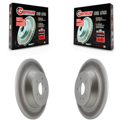 Rear Coated Disc Brake Rotors Pair For Ford Escape Fusion Lincoln MKC MKX MKZ Continental KG-100455