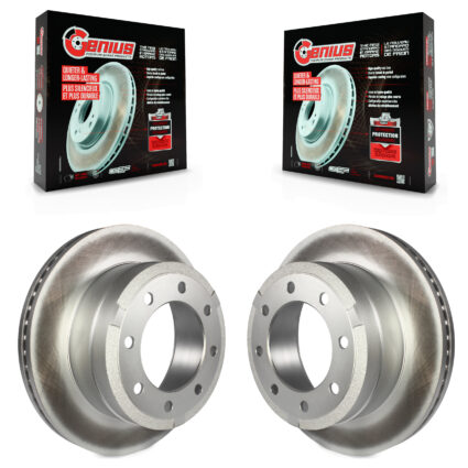 Rear Coated Disc Brake Rotors Pair For Ford F-350 Super Duty F-250 KG-100456