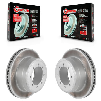 Rear Coated Disc Brake Rotors Pair For Ford F-350 Super Duty F-250 F-450 KG-100457