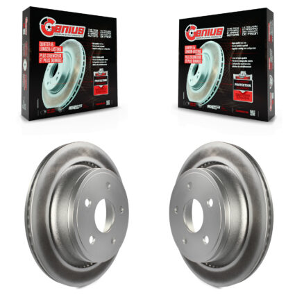 Rear Coated Disc Brake Rotors Pair For Ram 1500 Classic Dodge Durango Chrysler Aspen KG-100466