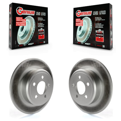 Rear Coated Disc Brake Rotor Pair For Dodge Chrysler 300 Charger Challenger Magnum Avenger KG-100471