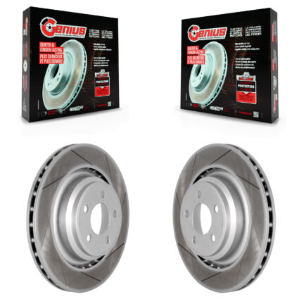 Rear Coated Disc Brake Rotors Pair For Dodge Charger Chrysler 300 Challenger Magnum KG-100483