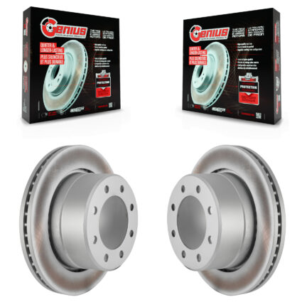 Rear Coated Disc Brake Rotors Pair For Ram 2500 3500 1500 Dodge KG-100484