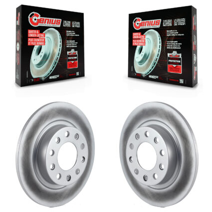 Rear Coated Disc Brake Rotors Pair For 2013-2016 Dodge Dart KG-100488