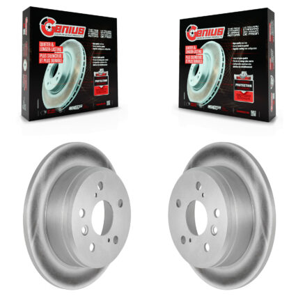 Rear Coated Disc Brake Rotors Pair For Toyota Camry Solara Lexus ES300 KG-100494