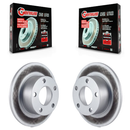 Rear Coated Disc Brake Rotors Pair For Volkswagen Passat Audi 100 Quattro A6 S6 KG-100497