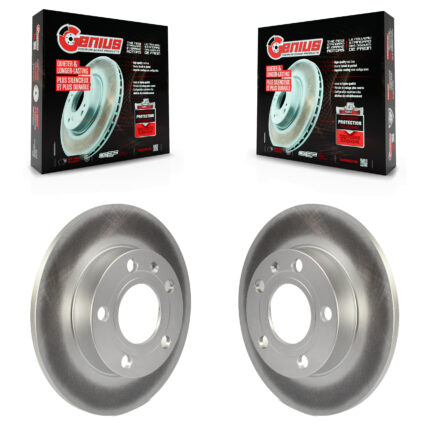 Rear Coated Disc Brake Rotors Pair For Audi A4 Quattro 90 S4 KG-100498