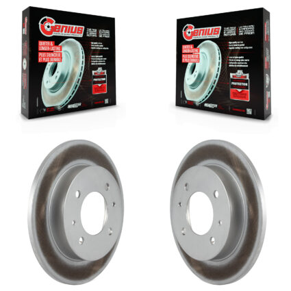 Rear Coated Disc Brake Rotors Pair For Hyundai Elantra Tiburon KG-100501