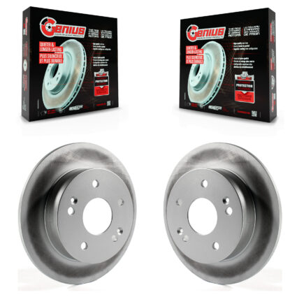 Rear Coated Disc Brake Rotors Pair For Honda Civic Accord Acura RSX Integra KG-100503