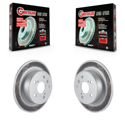 Rear Coated Disc Brake Rotors Pair For Toyota Highlander Lexus RX300 AWD KG-100508