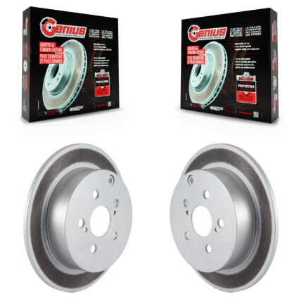 Rear Coated Disc Brake Rotors Pair For Toyota Matrix Corolla Pontiac Vibe Celica Scion tC KG-100510