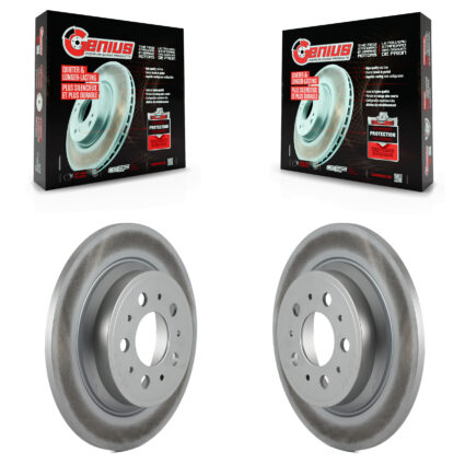 Rear Coated Disc Brake Rotors Pair For Volvo S60 XC70 V70 S80 KG-100515
