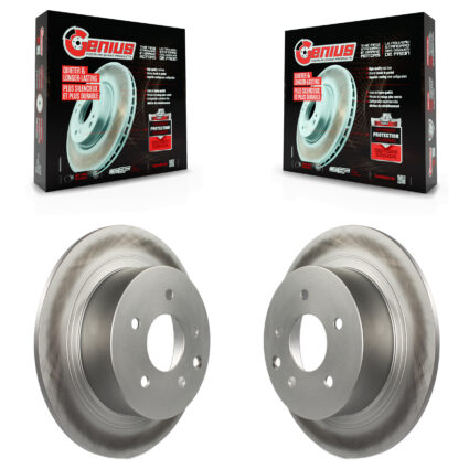 Rear Coated Disc Brake Rotors Pair For Nissan Sentra Altima Juke Maxima KG-100517