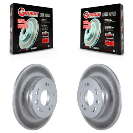 Rear Coated Disc Brake Rotors Pair For 2002-2004 Honda CR-V KG-100518