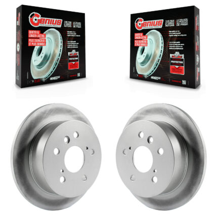 Rear Coated Disc Brake Rotors Pair For Toyota Camry Lexus Solara ES330 Avalon ES300 KG-100519